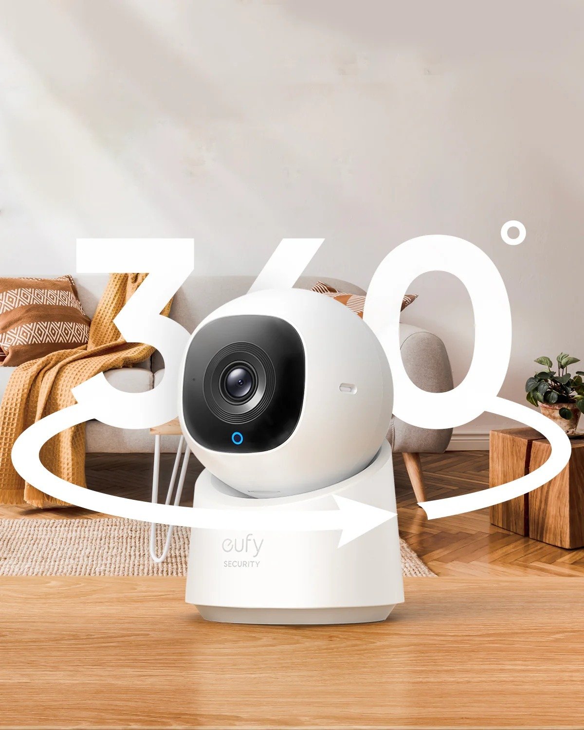 Eufy Security Indoor Cam C220 360 Pan and Tilt with 2K Clarity 2K Wired White T8W11221 - Image 6