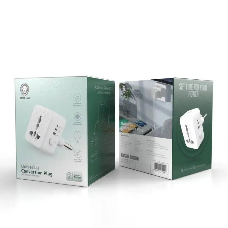 Green Lion Universal Adapter in White - GNUCONUKPLWH - Image 2