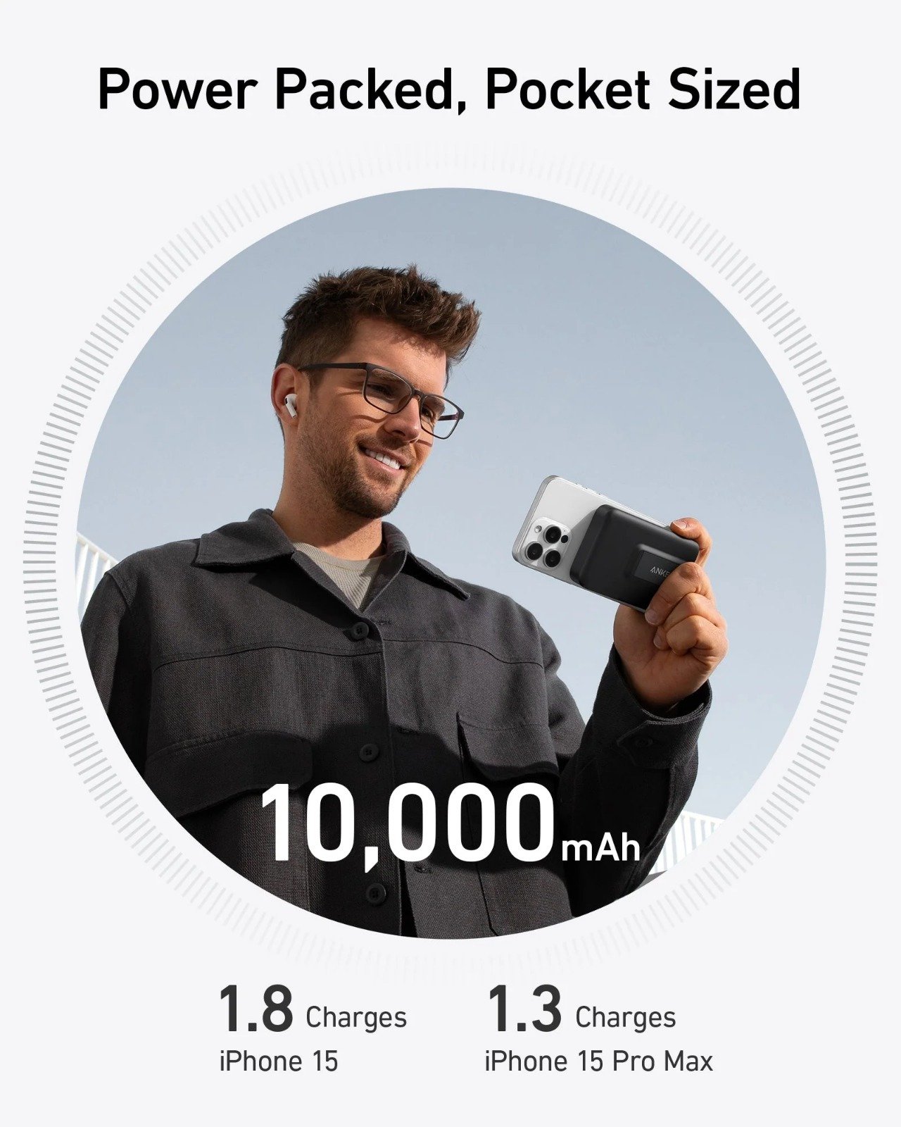 Anker MagGo 10000mAh PowerBank - 15W Ultra-Fast Magnetic Charging with Smart Display - A1654H11 - Image 2