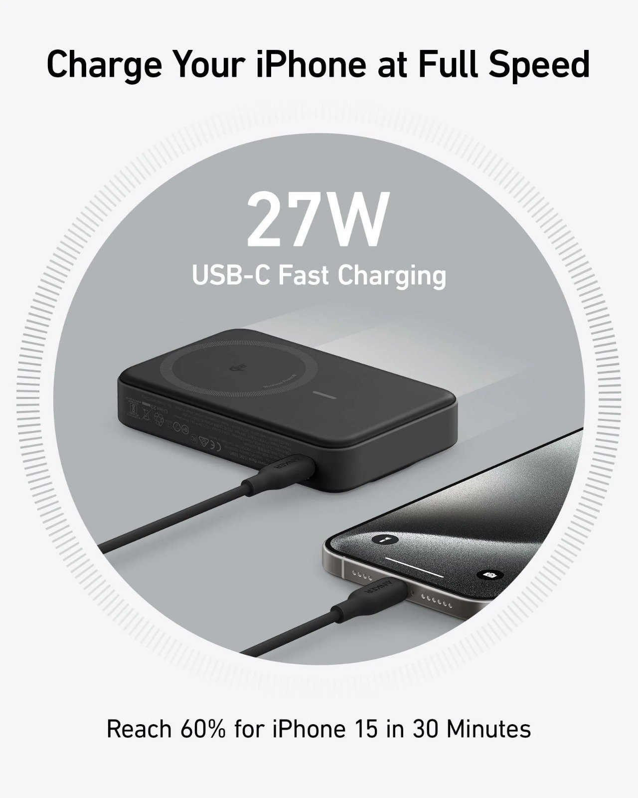 Anker MagGo 10000mAh PowerBank - 15W Ultra-Fast Magnetic Charging with Smart Display - A1654H11 - Image 8