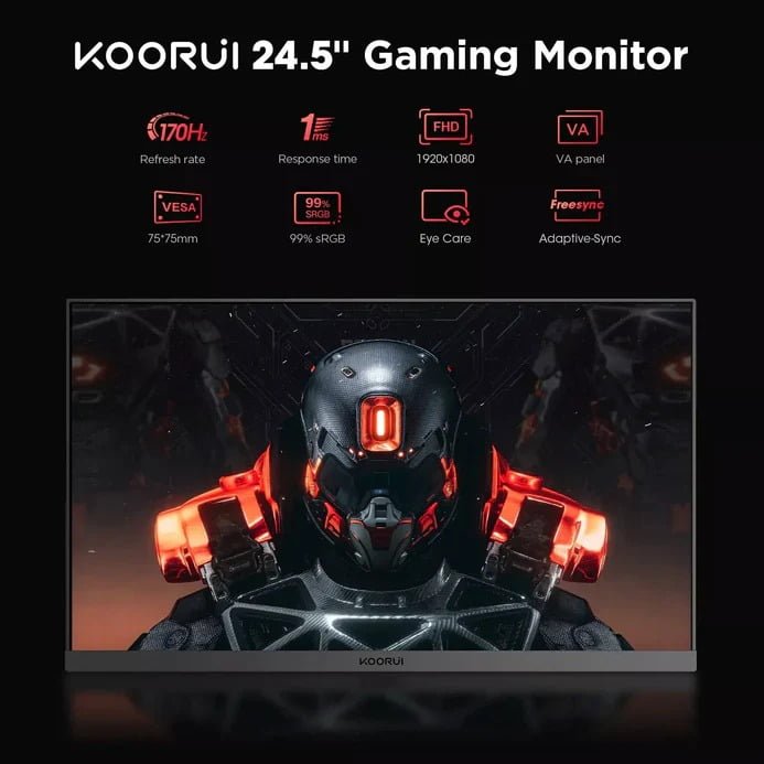 Koorui 24.5-Inch FHD Gaming Computer Monitor VA 170Hz - 25E3A - Image 3