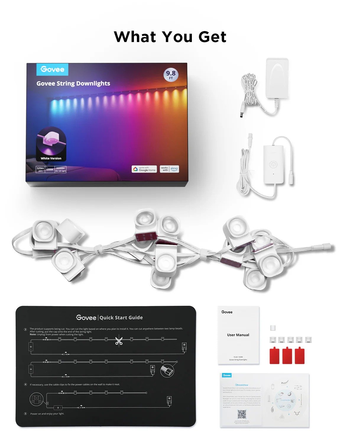 Light Up Your Space with Govee RGBIC String Downlights - 3M - PC060503 - Image 2