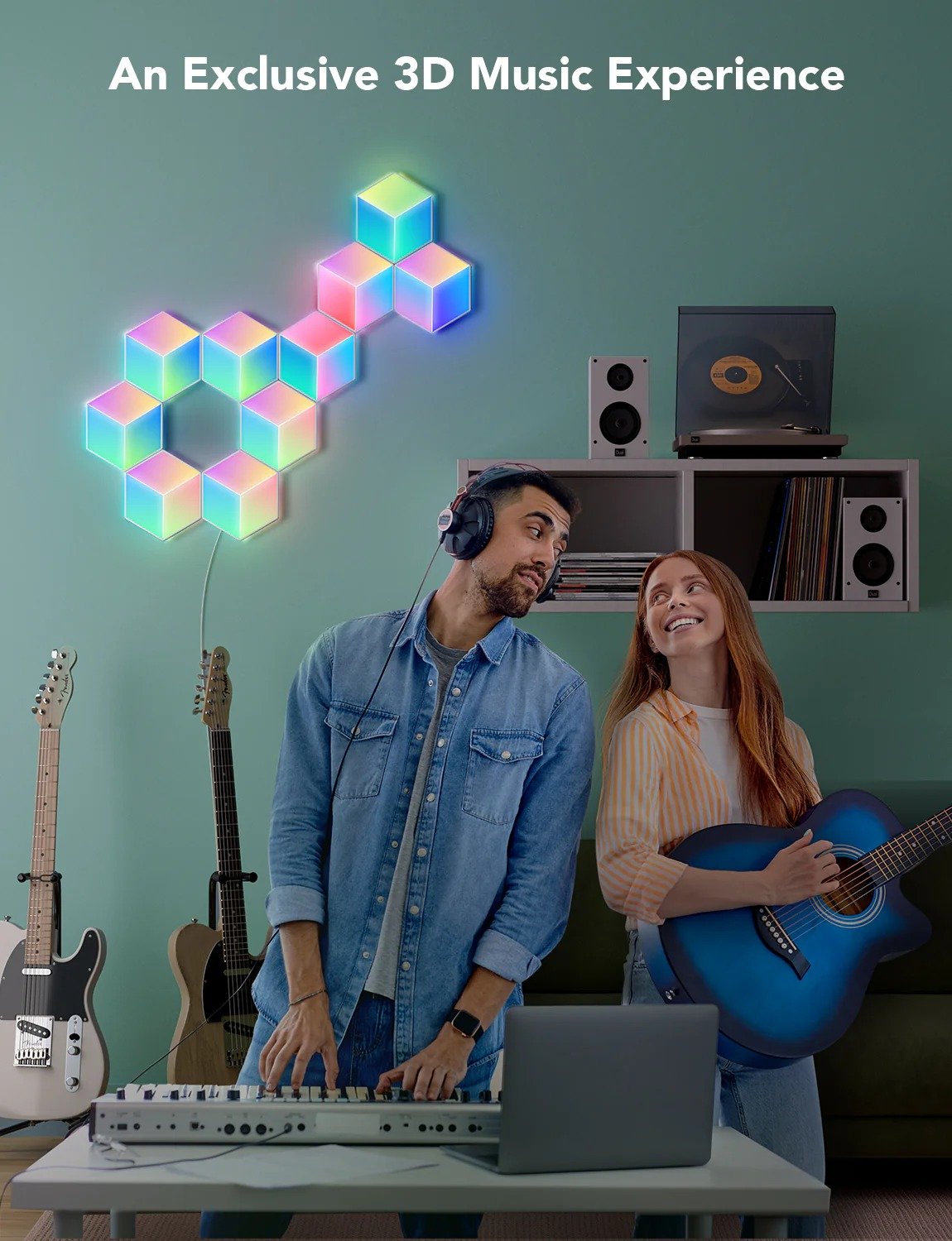 Create Stunning Lighting Effects with Govee Glide Hexagon Pro LED Light Panels - PC057584 - Image 7