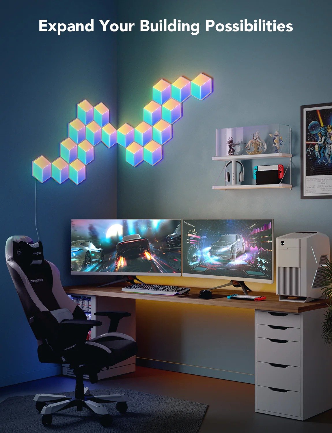 Create Stunning Lighting Effects with Govee Glide Hexagon Pro LED Light Panels - PC057584 - Image 6
