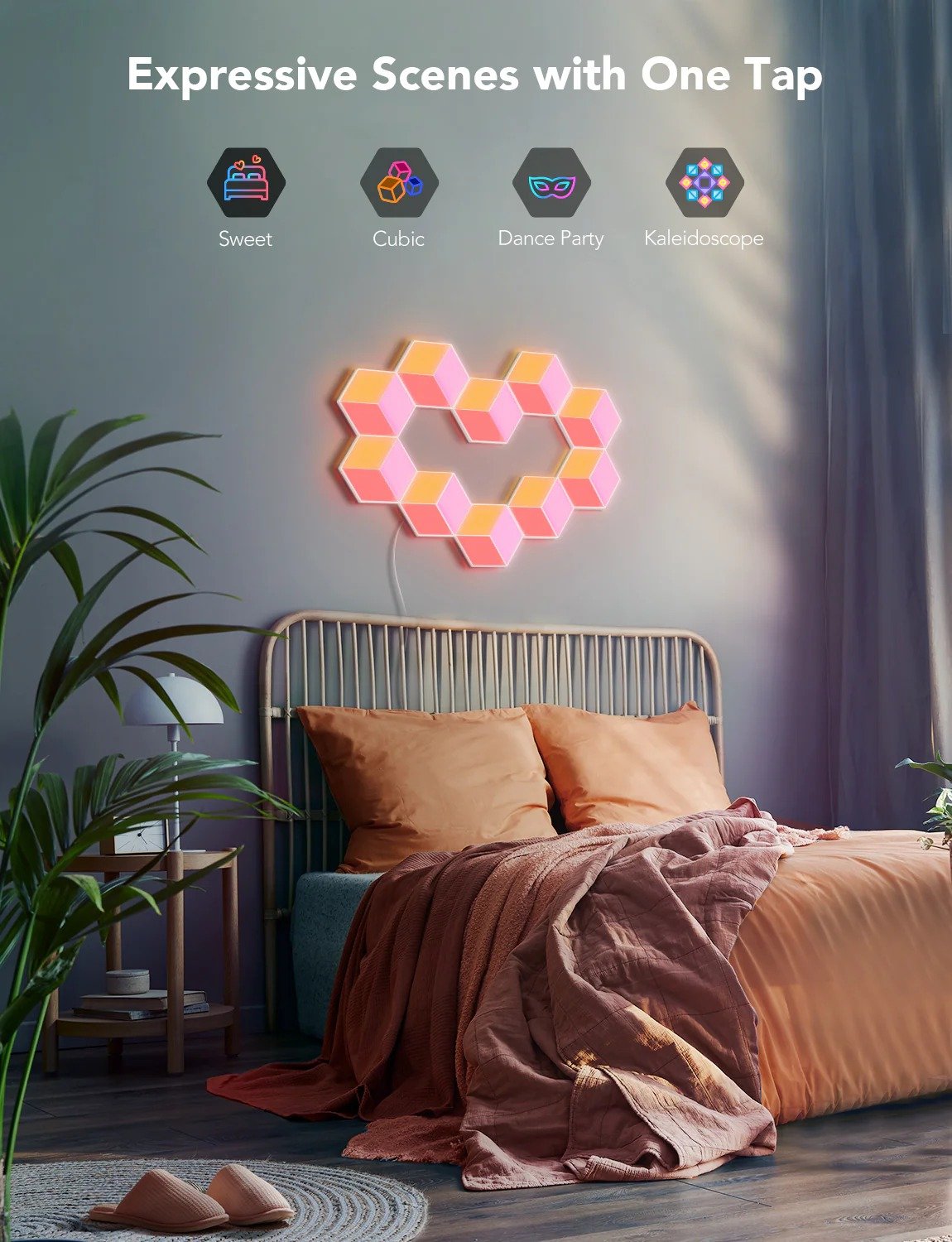 Create Stunning Lighting Effects with Govee Glide Hexagon Pro LED Light Panels - PC057584 - Image 5