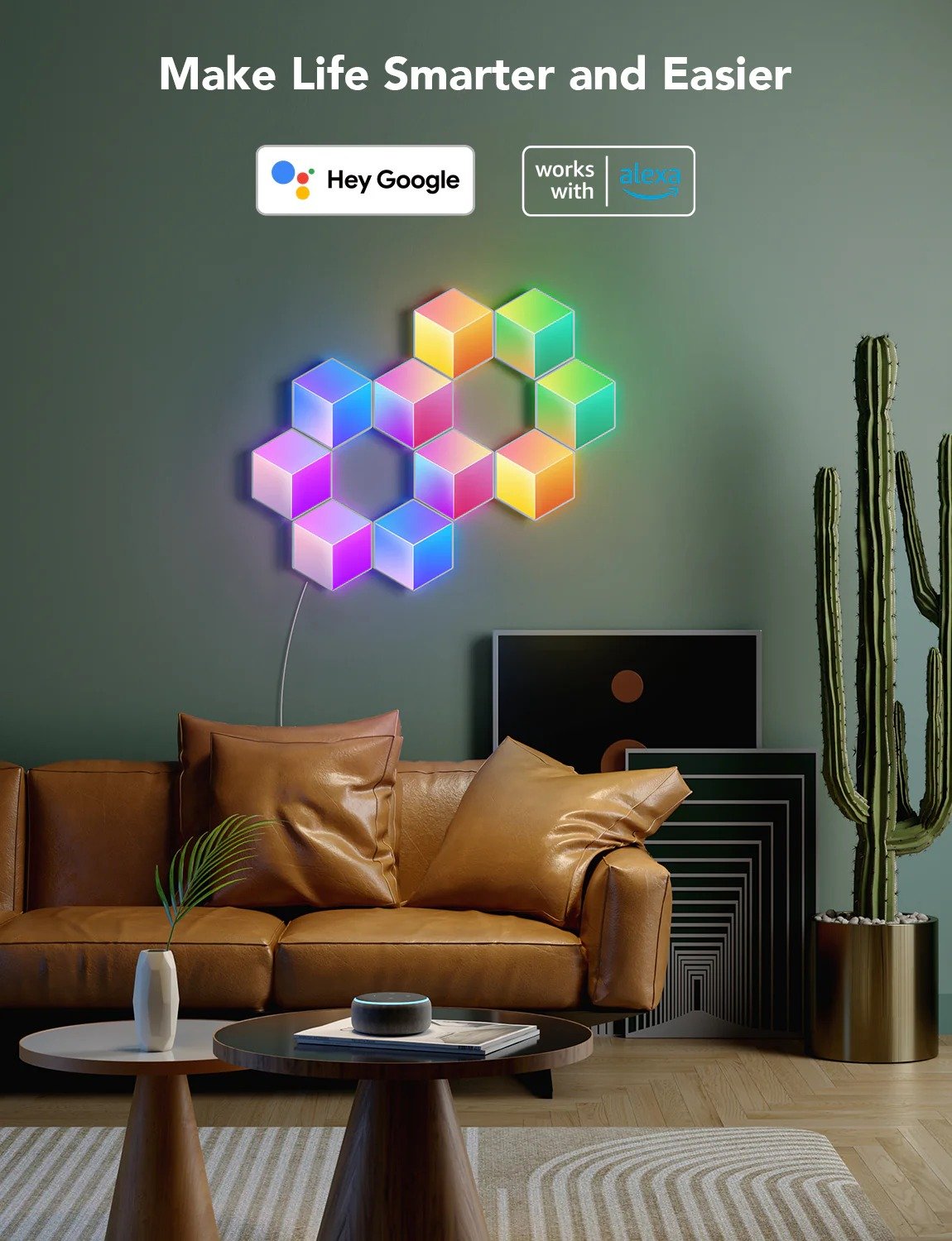 Create Stunning Lighting Effects with Govee Glide Hexagon Pro LED Light Panels - PC057584 - Image 4