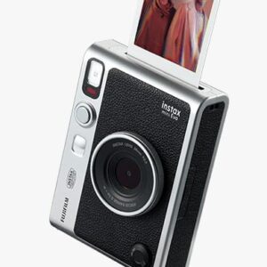 Fujifilm Instax Mini Evo Hybrid Instant Camera - Black, Retro Design, Instant Prints