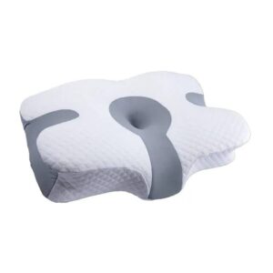 GREEN LION CERVICAL MEMORY FOAM PILLOW GREY AND WHITE GNCERMEFPILWH