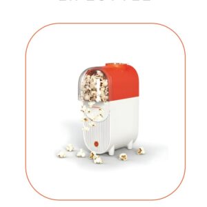 PORODO LIFESTYLE POPPER HOT AIR POPCORN MAKER WHITE AND ORANGE PDLFSTN005WHOG