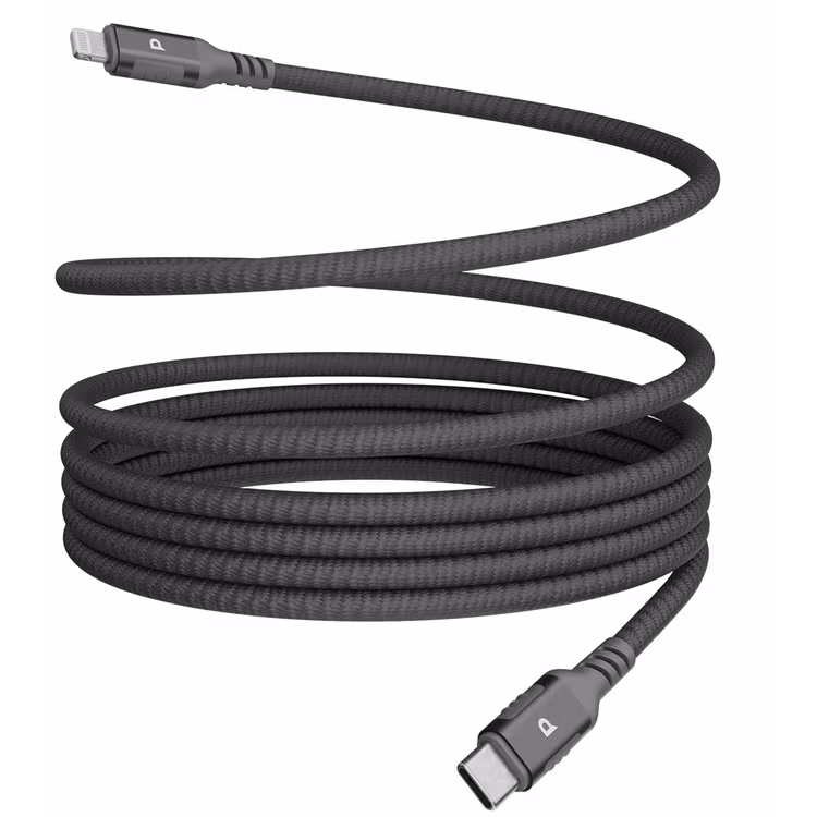 Enjoy seamless charging and syncing with the Powerology MagLink Weave Magnetic USB-C to Lightning Cable.