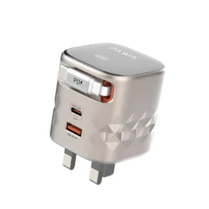 Upgrade your charging routine with the PAWA Retro 50W UK Charger in Titanium Black.
