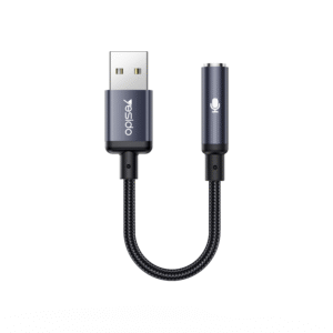Experience high-quality audio in a compact, durable form with the YESIDO YAU46 USB to 3.5mm Audio Adapter.