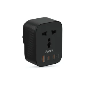 PAWA UNIVERSAL TRAVEL ADAPTER WITH PD QC PORT PD20W BLACK