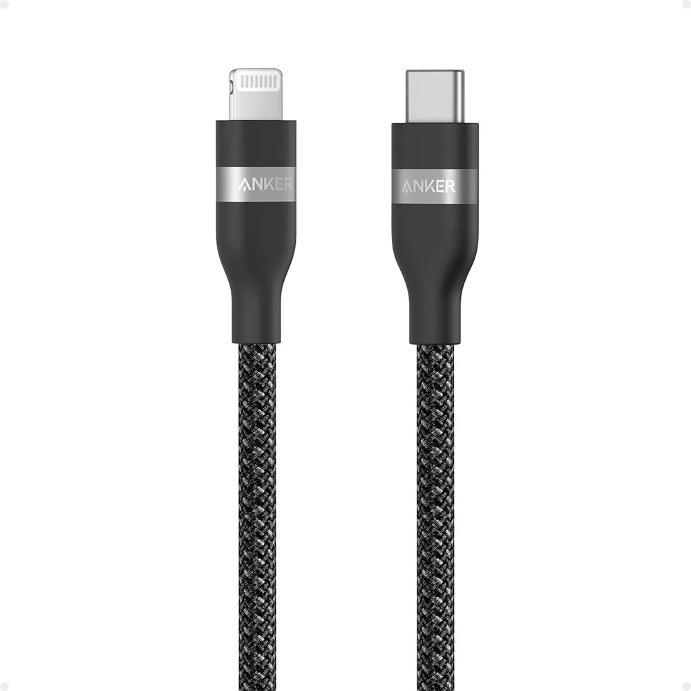 Charge smarter and greener with the Anker USB-C to Lightning PCR Braided Cable.