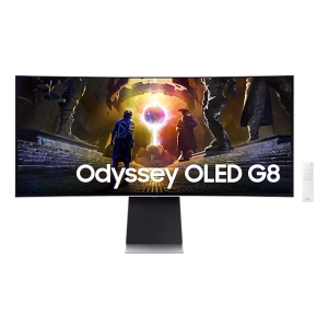 SAMSUNG 34 INCH G8 ODYSSEY OLED ULTRA WIDE QHD 175HZ 0.03MS GAMING MONITOR LS34DG852SMXUE