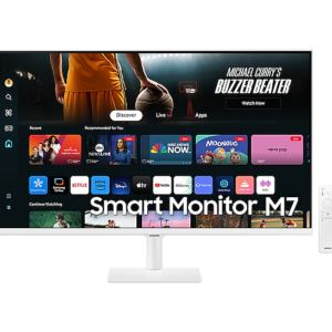 Samsung 32" 4ms 60Hz Smart Monitor M7 M70D UHD White LS32DM703UMXUE