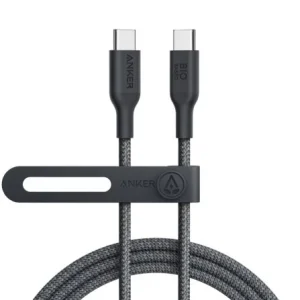 ANKER 544 USB C TO USB C 240W BIO BRAIDED CABLE 6FT BLACK A80F6H11
