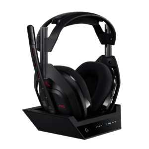 Unlock elite gaming performance with the ASTRO A50 LIGHTSPEED Wireless Gaming Headset in sleek black.