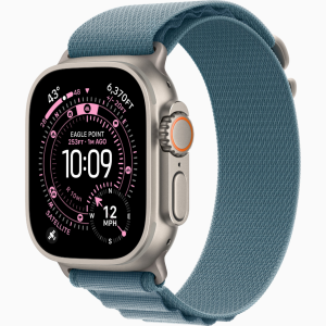 APPLE WATCH ULTRA 3 GPS + CELLULAR 2025 NATURAL TITANIUM CASE WITH LIGHT BLUE ALPINE LOOP BAND LARGE MEWP4