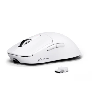 ATTACK SHARK LIGHTWEIGHT WIRED + 2.4G + BT5.4 GAMING MOUSE WHITE X3
