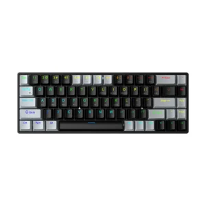 AULA Wind Hot-Swappable Mechanical Keyboard (Black/Gray, Red Switch, F3268) - Customizable Keys with Sleek Design