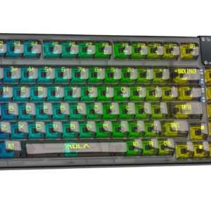 AULA F98 Pro Black Mechanical Gaming Keyboard (99 Keys, 98%, RGB, Tri-Mode, Knob Control, Crystal Switch) - Premium Build with Advanced Features