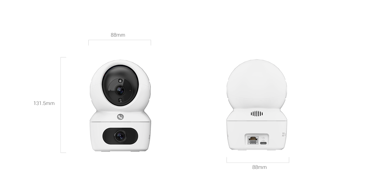 EZVIZ H7C Smart Home Camera - Dual-Lens, 2K+ Resolution, AI Detection, Weatherproof - Image 2