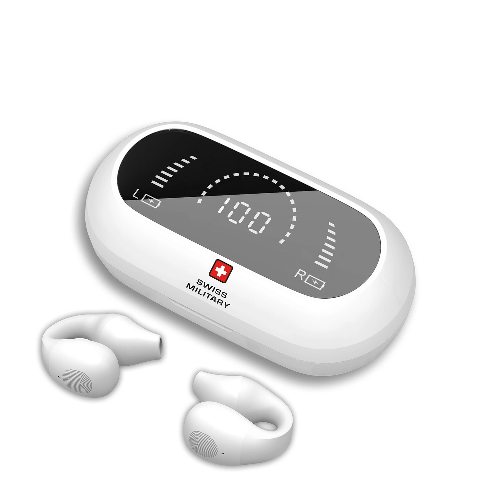 SWISS MILITARY DELTA 4 AIR CONDUCTION WIRELESS EARBUDS WHITE SM-TWS-DELTA4-WHI