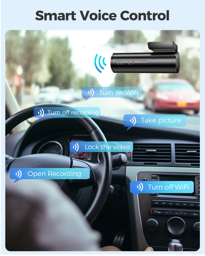 AZDOME 4K Front and Rear Dash Camera Kit with 64GB Memory Card - M300S - Image 6