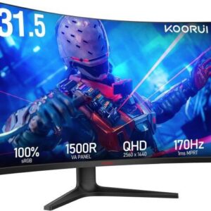 KOORUI 32-INCH CURVED QHD 2560X1440 144HZ GAMING MONITORÂ 32E6QC