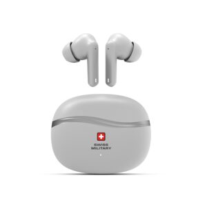 Elevate your audio game with the SWISS MILITARY VICTOR 4 Active NC ENC Wireless Earbuds in sleek white.
