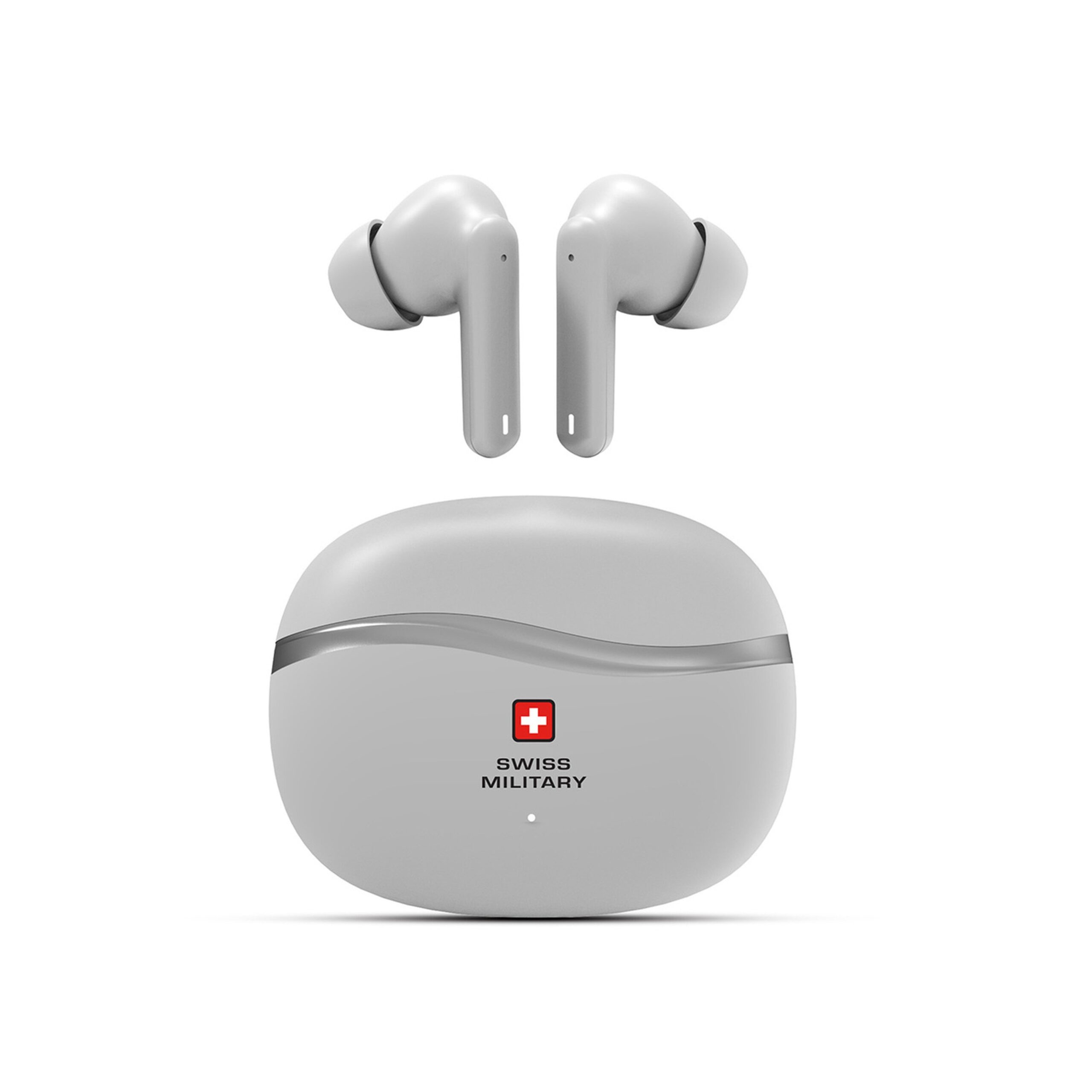 Elevate your audio game with the SWISS MILITARY VICTOR 4 Active NC ENC Wireless Earbuds in sleek white.