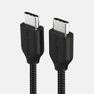 RAVPOWER NYLON BRAIDED TYPE-C TO TYPE-C BLACK RP-CB018