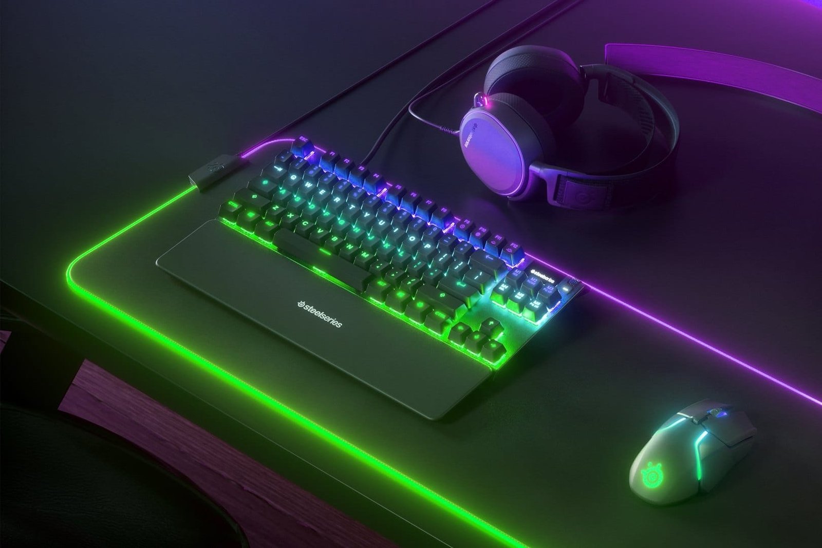 SteelSeries Apex 7 TKL Red Switch Mechanical Gaming Keyboard US (64646) - Compact Design, Dynamic RGB Lighting, Responsive Red Switches - Image 6