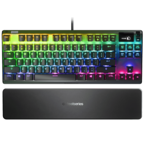 SteelSeries Apex 7 TKL Red Switch Mechanical Gaming Keyboard US (64646) - Compact Design, Dynamic RGB Lighting, Responsive Red Switches