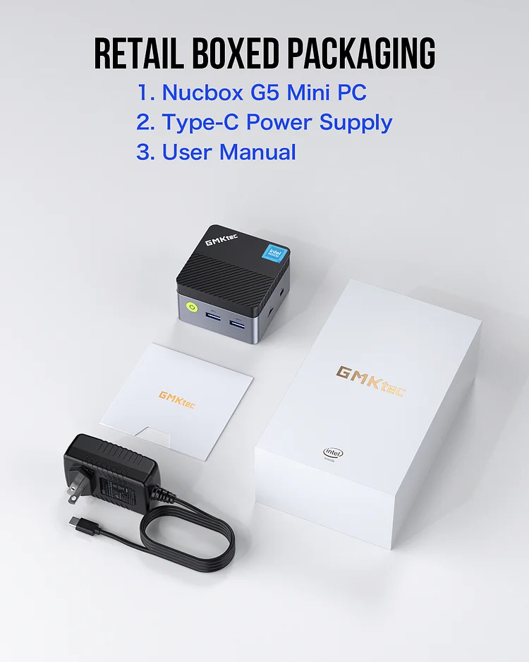 GMKtec Mini PC NUCBOX-G5 - Intel N97, 12GB RAM, 512GB SSD, Windows 11 Pro, Compact Design - Image 3