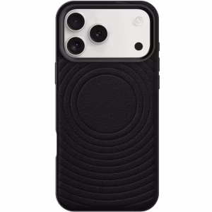 LEVELO SPIRALE IPHONE 17 PRO PU LEATHER HYBRID CASE PHANTOM BLACK LVLSPR17PPHBK
