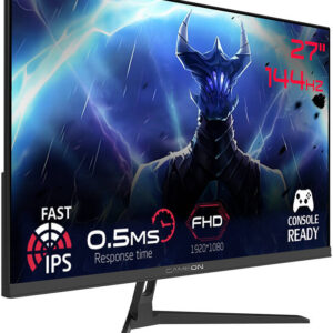 GAMEON ESSENTIAL 27 INCH FHD 144HZ 0.5MS GAMING MONITOR BLACK GOES27FHD144IPS