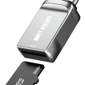 GREEN LION SD CARD READER USB C TO MICRO SD SILVER GNSDCRRDRSL