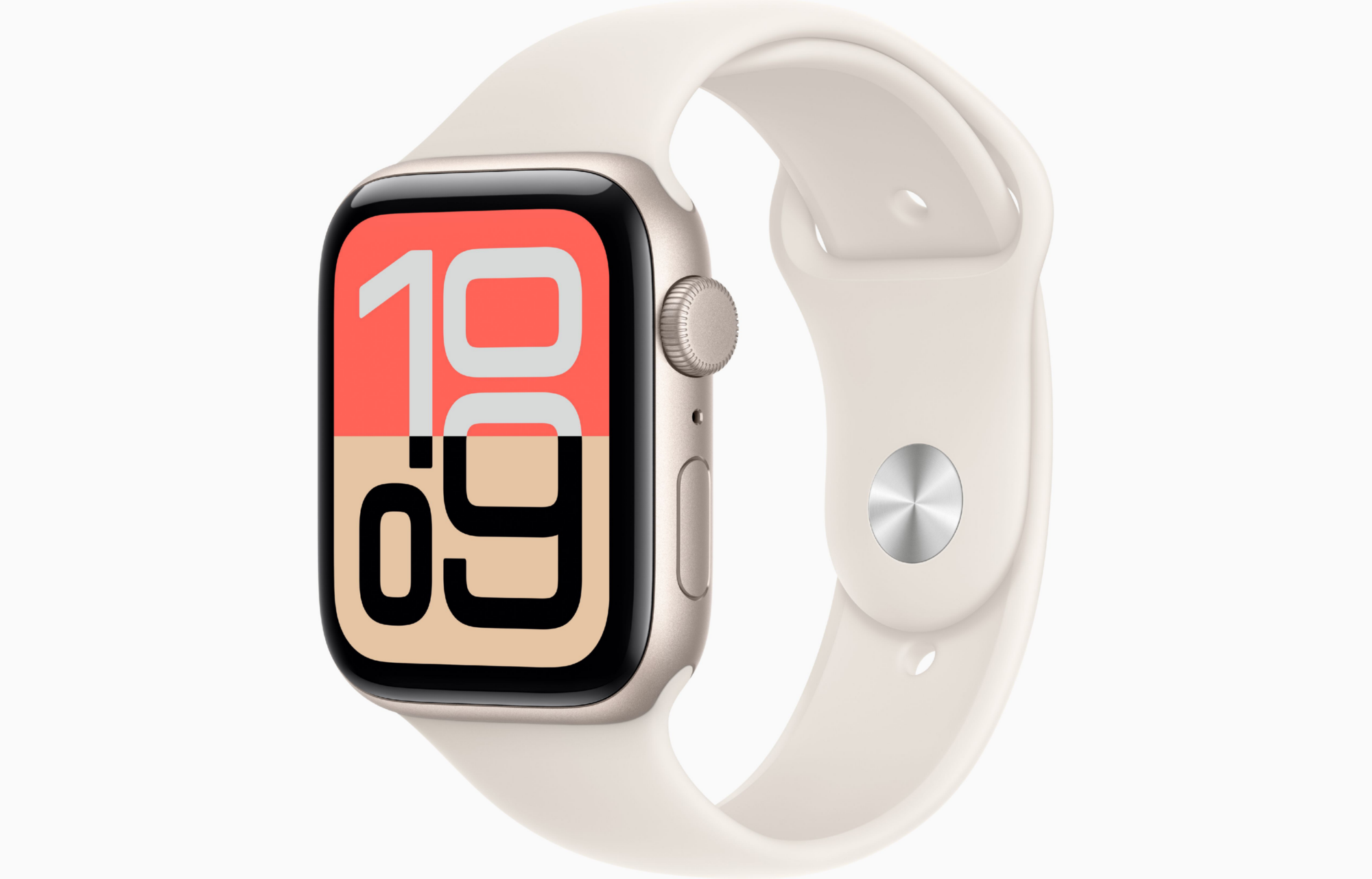 APPLE WATCH SE 3 GPS 2025 40MM STARLIGHT ALUMINIUM CASE WITH STARLIGHT SPORT BAND - M/L MEH54