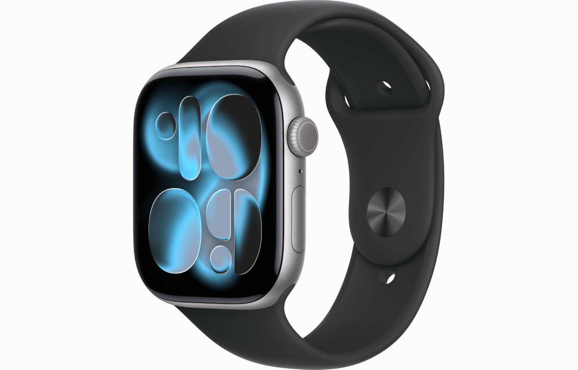 APPLE WATCH SERIES 11 GPS 46MM 2025 SPACE GREY ALUMINIUM CASE WITH BLACK SPORT BAND - S/M MEV04