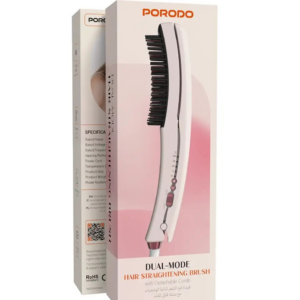 PORODO DUAL MODE HAIR STRAIGHTENING BRUSH WITH DETACHABLE COMB PINK PDLFSTHC115PK