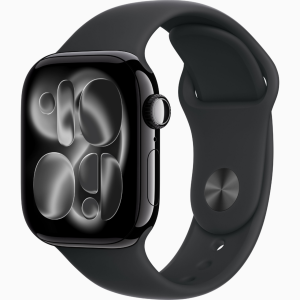 APPLE WATCH SERIES 11 GPSÂ 42MM 2025 JET BLACK ALUMINIUM CASE WITH BLACK SPORT BAND - M/L MEQU4