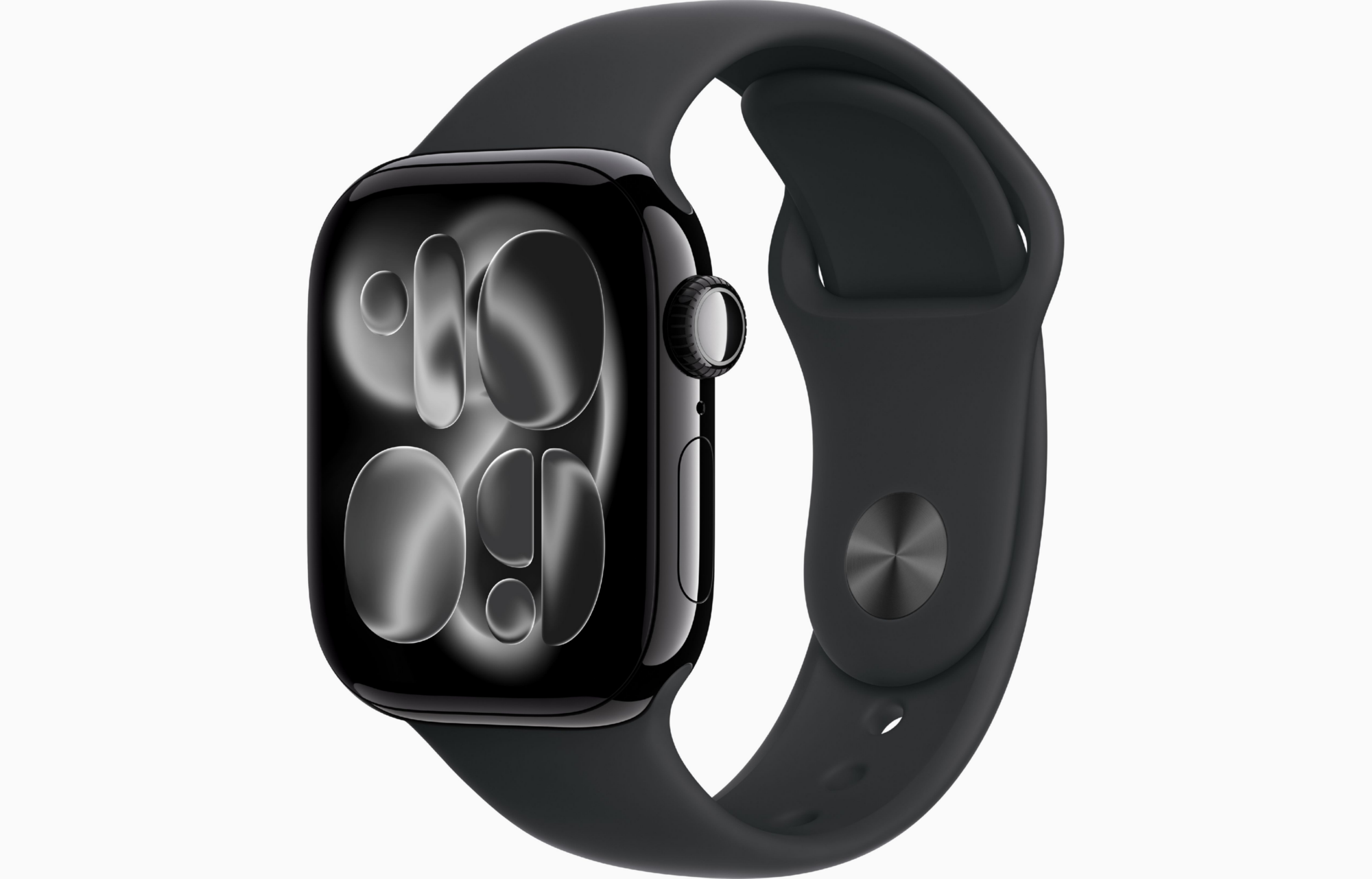 APPLE WATCH SERIES 11 GPS 42MM 2025 JET BLACK ALUMINIUM CASE WITH BLACK SPORT BAND - M/L MEQU4