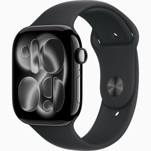 APPLE WATCH SERIES 11 GPSÂ 46MM 2025 JET BLACK ALUMINIUM CASE WITH BLACK SPORT BAND - M/L MEUX4