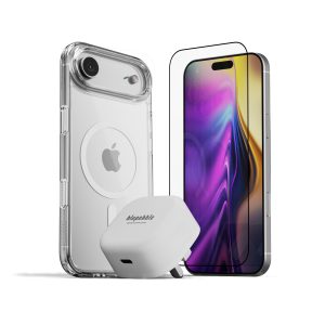BLUPEBBLE IPHONE 17 AIR 3 IN 1 PEBBLE COMBO CASE+TEMPERED+CHARGER CLEAR BP-17AIRBUNDLE-CL
