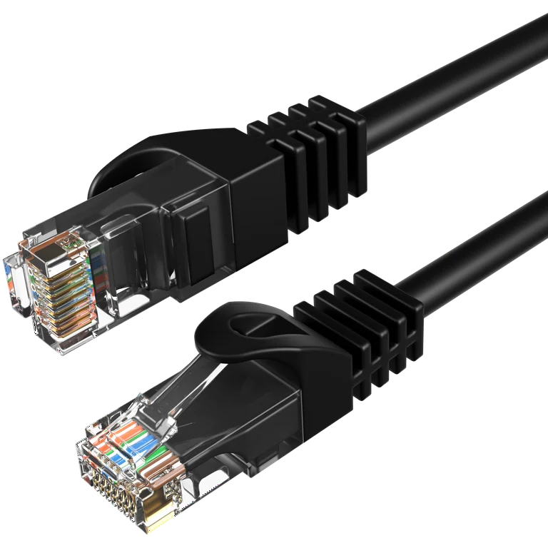 JASOZ CAT8 SHIELDED NETWORK CABLE T BLACK 1.5M T-E186