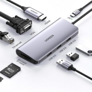 UGREEN USB TYPE C MULTIFUNCTIONAL ADAPTER GRAY 40873