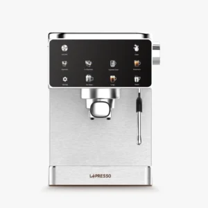 LEPRESSO MACCHINA DI LUSSO ESPRESSO MACHINE WITH STEAM WAND SILVER LPCFFMDL0011SL