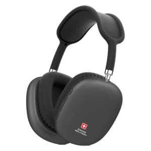 SWISS MILITARY AIRFLOW ADVANCED NOISE CANCELLING WIRELESS HEADPHONE BLACK SM-AU-HS-AIRFLOW-ANC-BLK